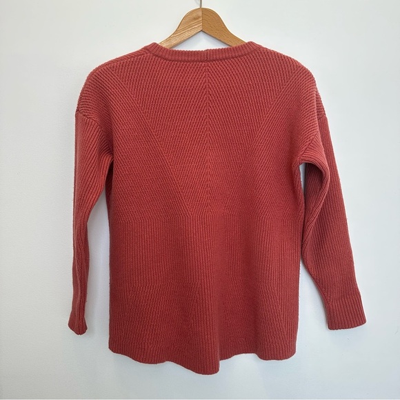 Madewell 100% Merino Wool Moderne Salmon Sweater Pullover Knit Thick Small Pink - Picture 4 of 10